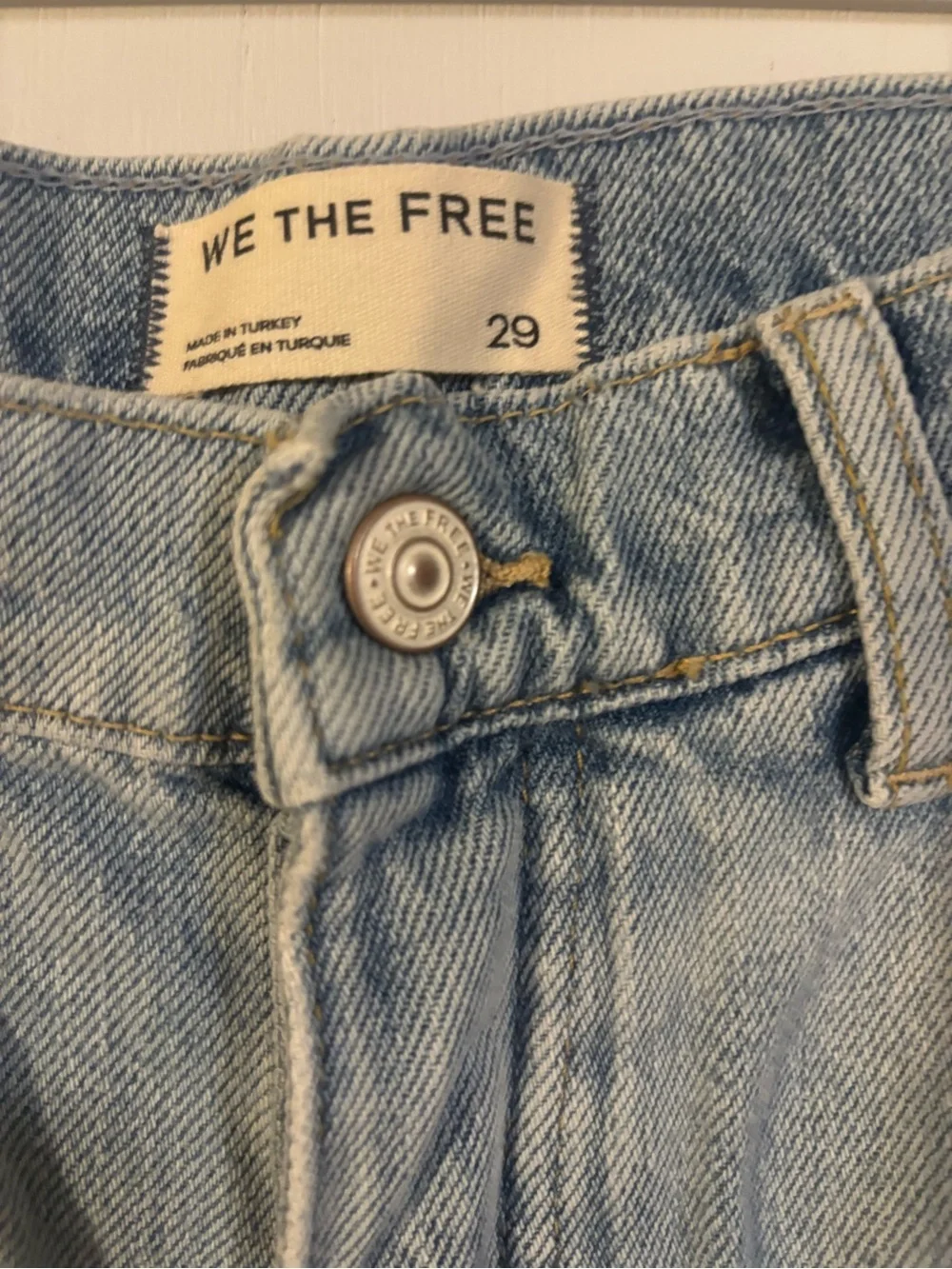 NWT Free People We The Free High Rise Denim Bermuda Shorts Size 29